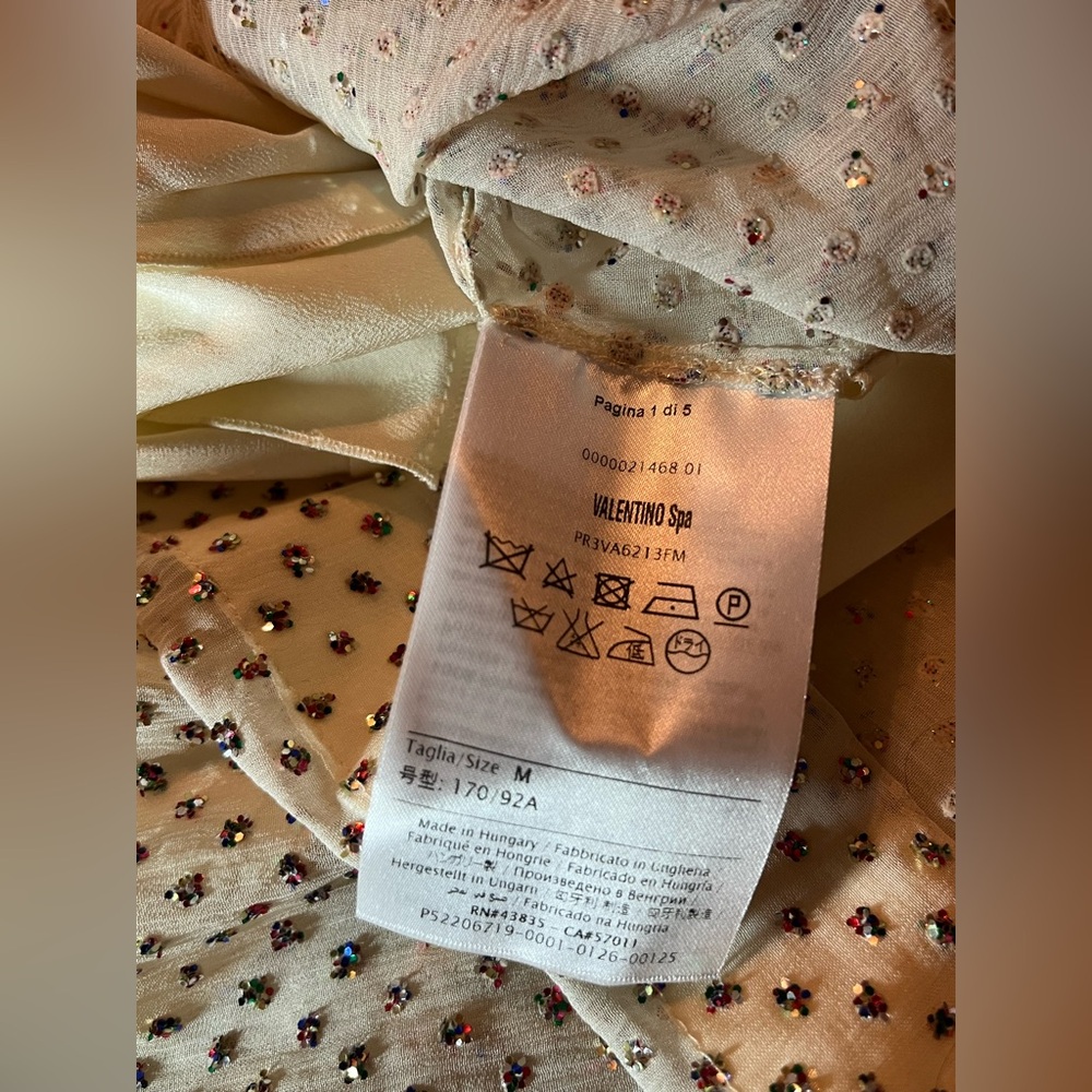 RED VALENTINO Glittered Polka-Dot Silk-Chiffon Mini Dress - Picture 10 of 17